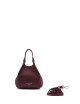 Mini cross-body bag in leather DUA WINE BERRY-T.MORO