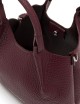 Mini cross-body bag in leather DUA WINE BERRY-T.MORO
