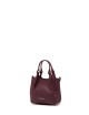 Mini cross-body bag in leather DUA WINE BERRY-T.MORO