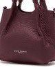 Mini cross-body bag in leather DUA WINE BERRY-T.MORO