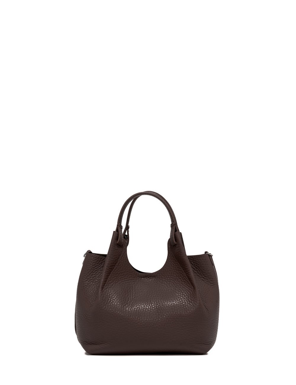 Medium cross-body bag in leather DUA ESPRESSO-CASTORO