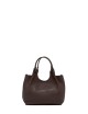 Medium cross-body bag in leather DUA ESPRESSO-CASTORO