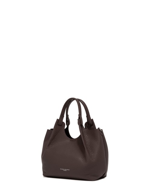 Borsa media a tracolla in pelle DUA ESPRESSO-CASTORO