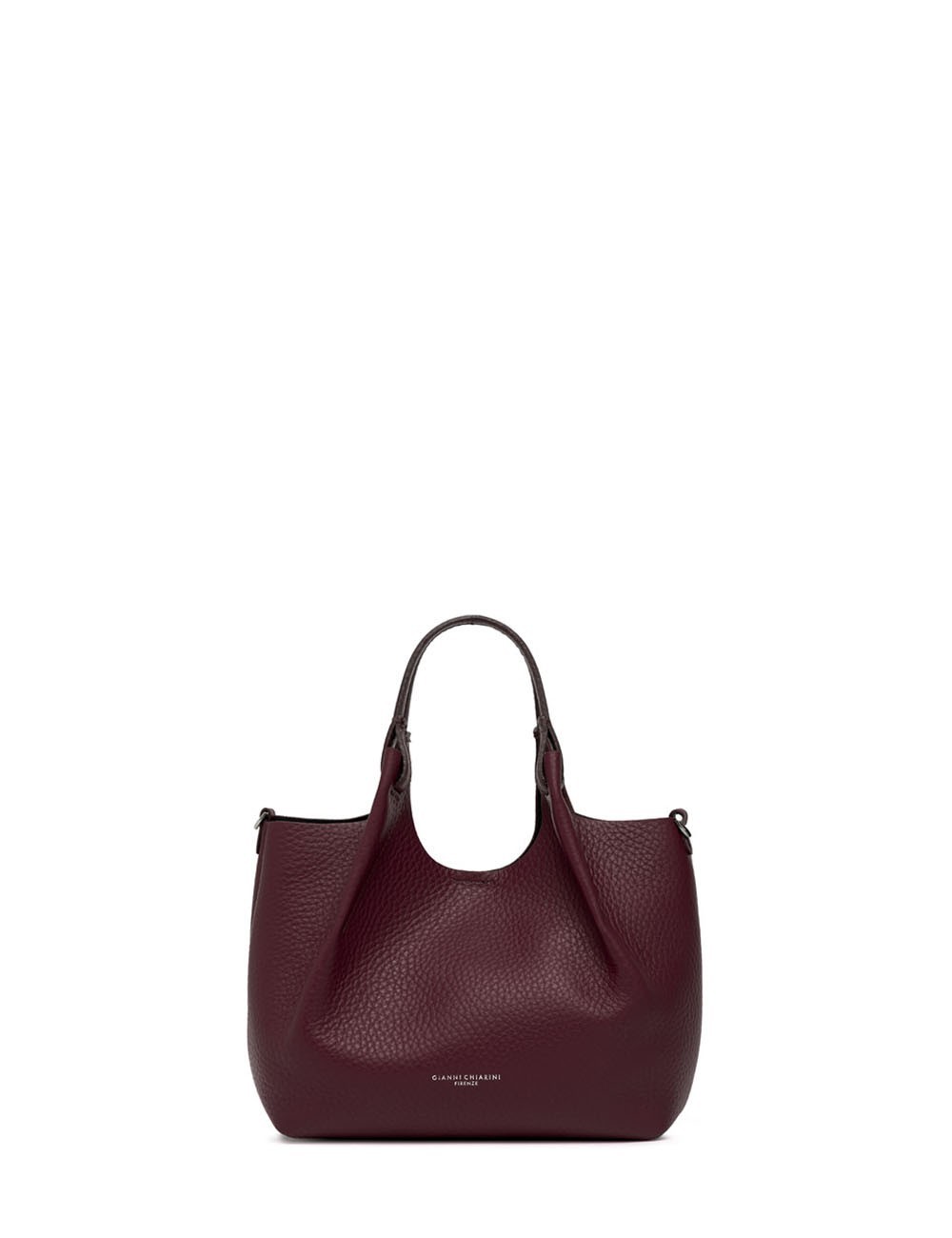 Medium cross-body bag in leather DUA WINE BERRY-T.MORO