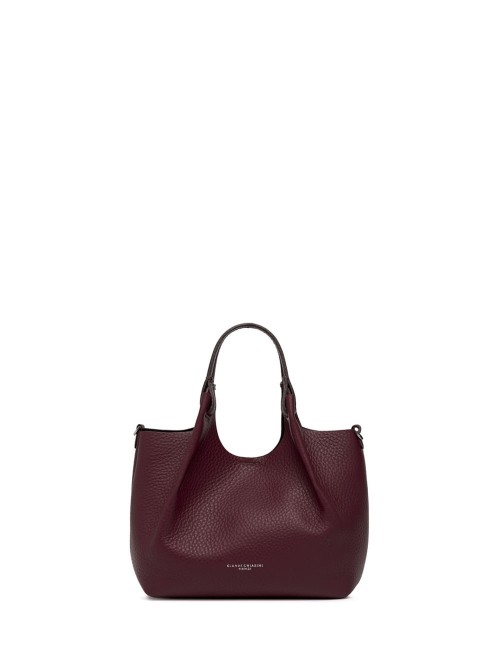 Medium cross-body bag in leather DUA WINE BERRY-T.MORO