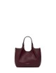 Medium cross-body bag in leather DUA WINE BERRY-T.MORO