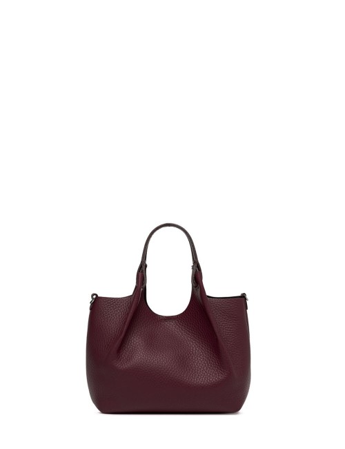 Medium cross-body bag in leather DUA WINE BERRY-T.MORO