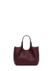 Medium cross-body bag in leather DUA WINE BERRY-T.MORO