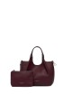 Medium cross-body bag in leather DUA WINE BERRY-T.MORO