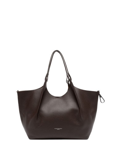 Borsa grande a spalla in pelle DUA ESPRESSO-CASTORO