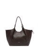 Borsa grande a spalla in pelle DUA ESPRESSO-CASTORO