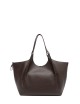 Borsa grande a spalla in pelle DUA ESPRESSO-CASTORO