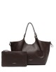 Borsa grande a spalla in pelle DUA ESPRESSO-CASTORO