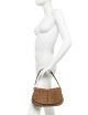 Cross-body bag in suede HELENA ROUND ESPRESSO