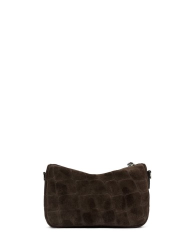 Borsa a tracolla scamosciata NORA POUCH ESPRESSO