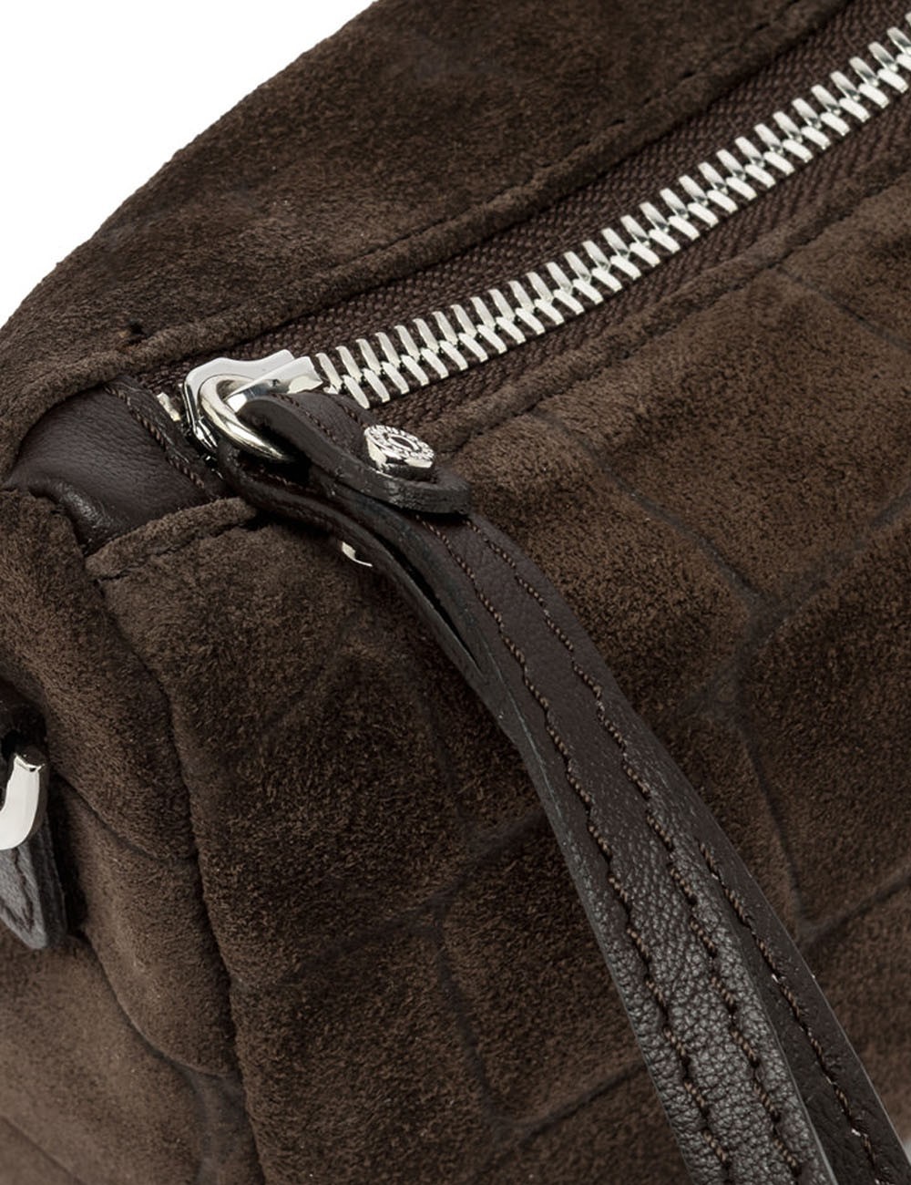 Borsa a tracolla scamosciata NORA POUCH ESPRESSO