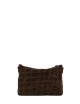 Medium Cross-body bag in suede NORA POUCH ESPRESSO
