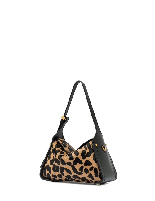 Cross-body bag in pony skin leather PENELOPE LEO-NERO