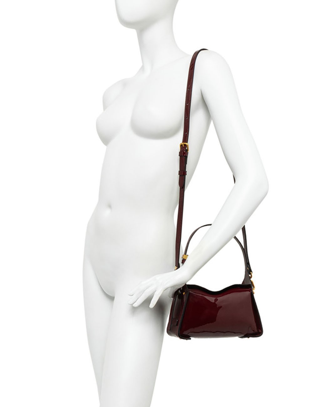 Borsa a tracolla in vernice PENELOPE NERO