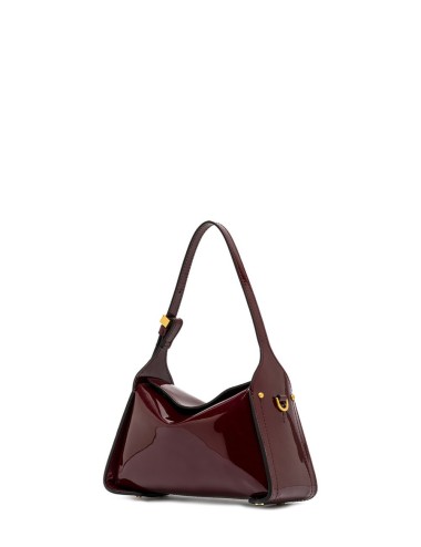 Shoulder bag patent leather PENELOPE WINE BERRY
