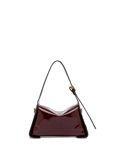 Shoulder bag patent leather PENELOPE WINE BERRY