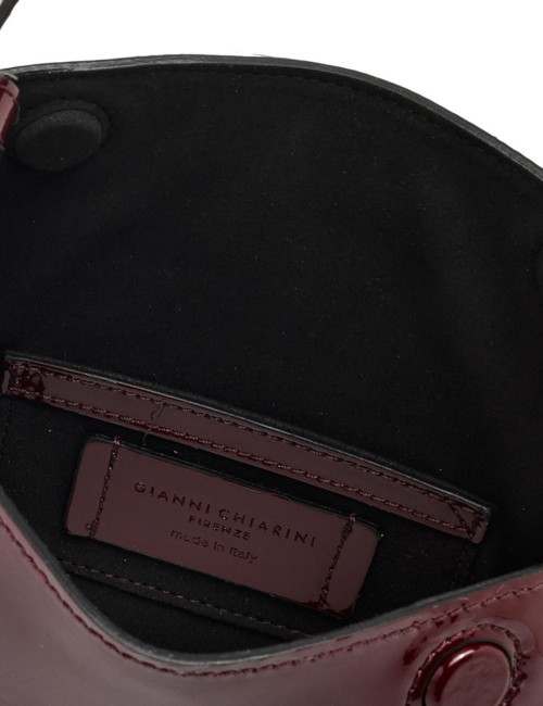 Borsa a tracolla in vernice PENELOPE WINE BERRY