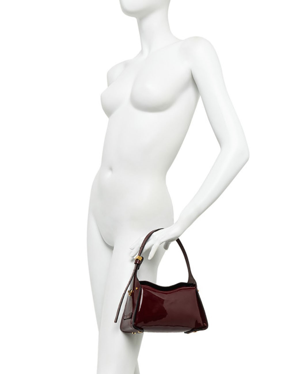 Borsa a tracolla in vernice PENELOPE WINE BERRY