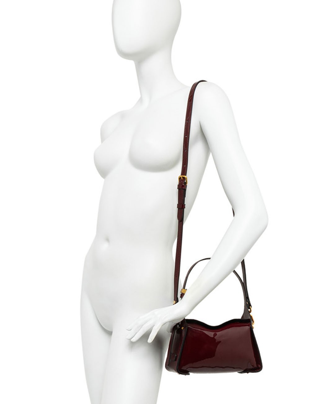 Borsa a tracolla in vernice PENELOPE WINE BERRY