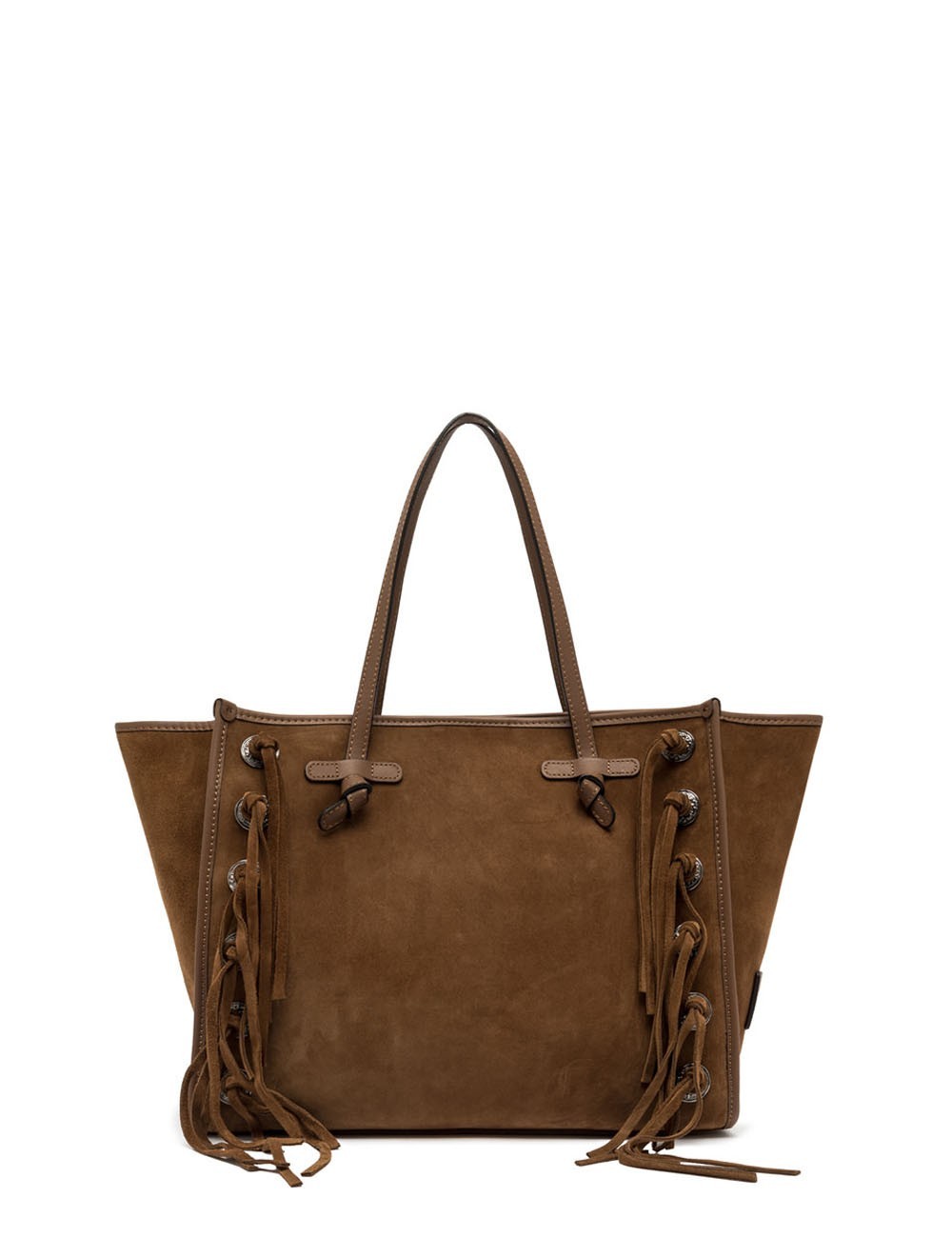 Shoulder bag in suede MARCELLA COGNAC