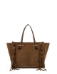 Shoulder bag in suede MARCELLA COGNAC