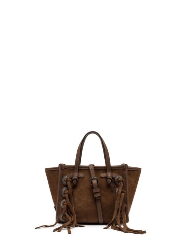 Small Shoulder bag in suede MARCELLA COGNAC
