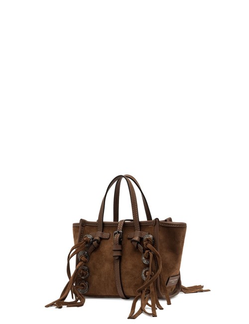 Borsa piccola a spalla scamosciata MARCELLA COGNAC