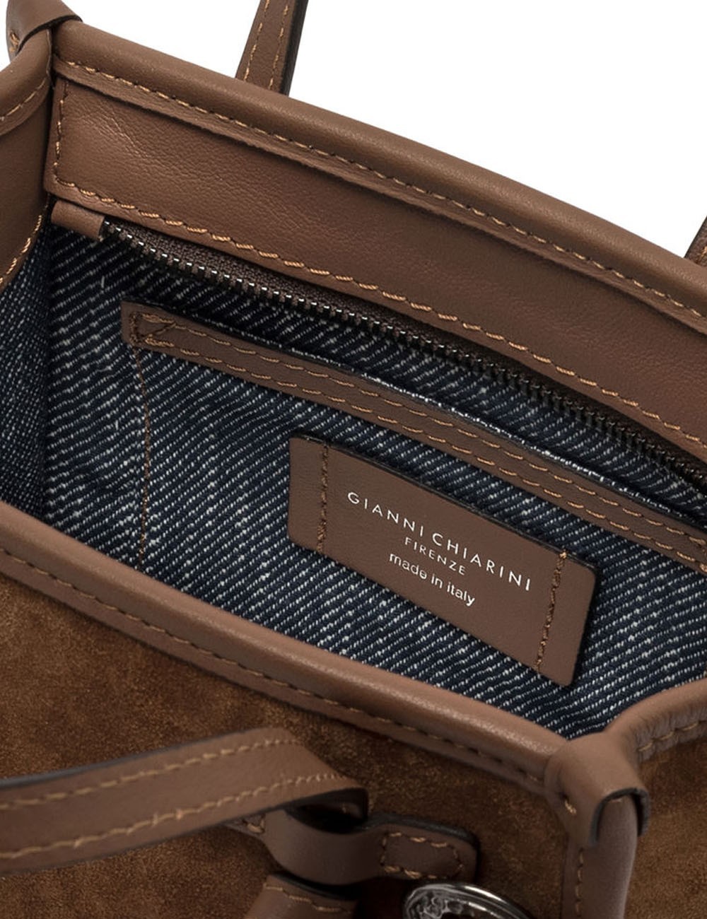 Small Shoulder bag in suede MARCELLA COGNAC