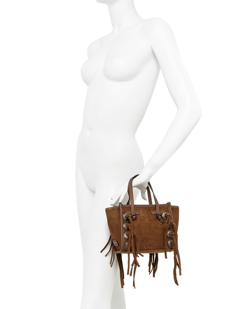 Small Shoulder bag in suede MARCELLA COGNAC