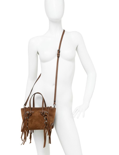 Borsa piccola a spalla scamosciata MARCELLA COGNAC