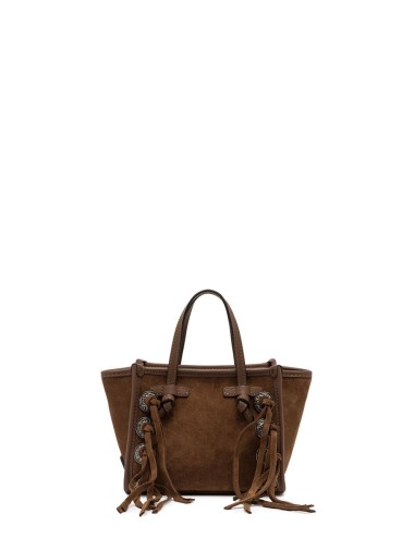 Small Shoulder bag in suede MARCELLA COGNAC