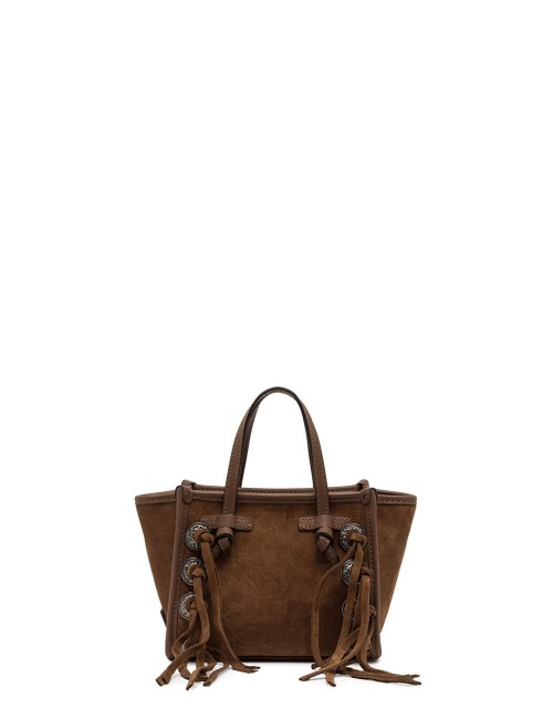 Small Shoulder bag in suede MARCELLA COGNAC