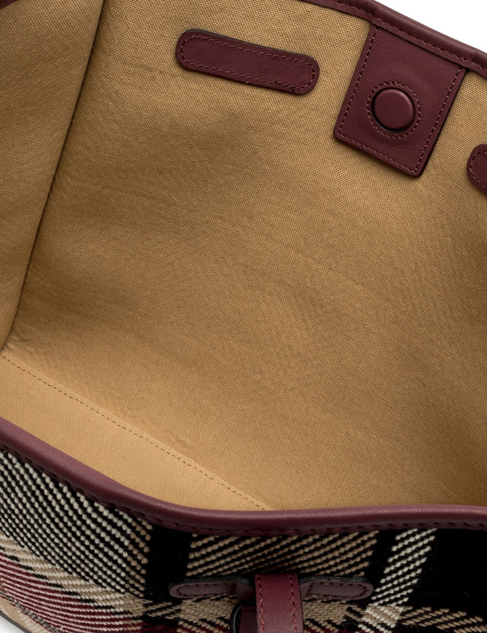 Borsa a spalla in tartan MARCELLA VAR.BORDEAUX