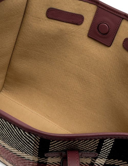 Borsa a spalla in tartan MARCELLA VAR.BORDEAUX