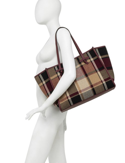 Shoulder bag in tartan MARCELLA VAR.BORDEAUX
