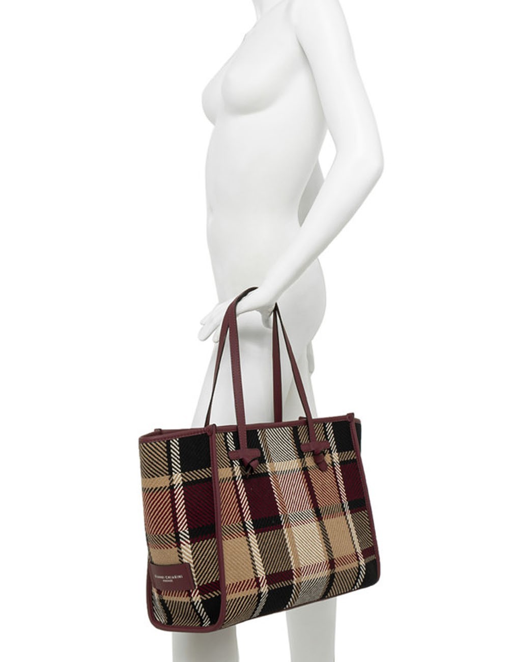 Shoulder bag in tartan MARCELLA VAR.BORDEAUX