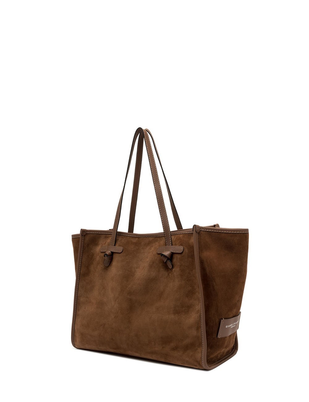 Shoulder bag in suede MARCELLA COGNAC