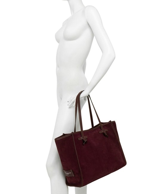 Shoulder bag in suede MARCELLA COGNAC