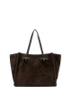 Shoulder bag in suede MARCELLA ESPRESSO