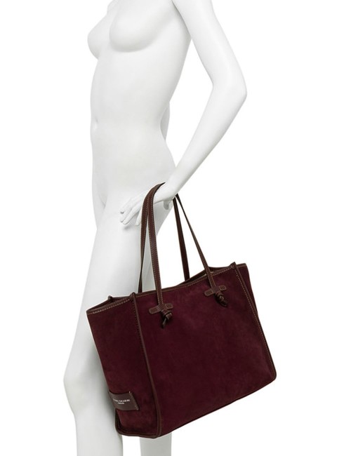 Shoulder bag in suede MARCELLA ESPRESSO