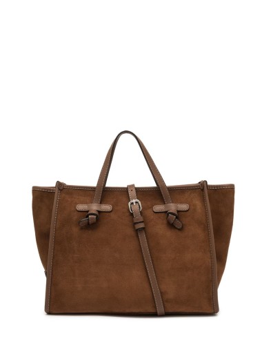 Shoulder bag in suede MISS MARCELLA 32 COGNAC