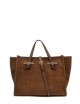 Borsa a tracolla scamosciata MISS MARCELLA 32 COGNAC