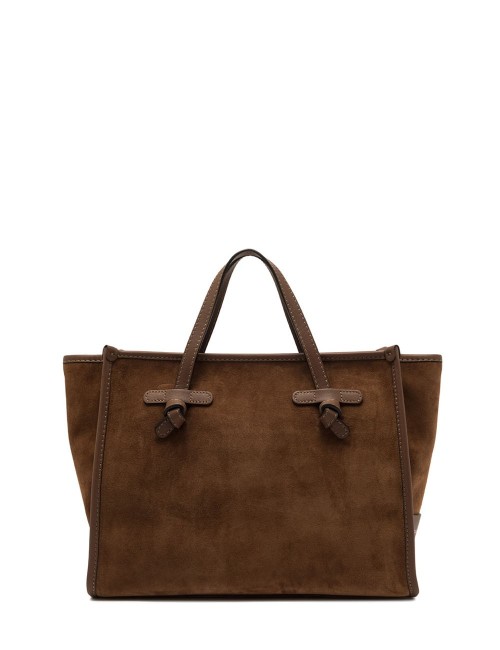 Borsa a tracolla scamosciata MISS MARCELLA 32 COGNAC