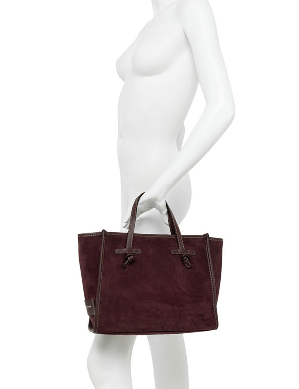 Borsa a tracolla scamosciata MISS MARCELLA 32 COGNAC