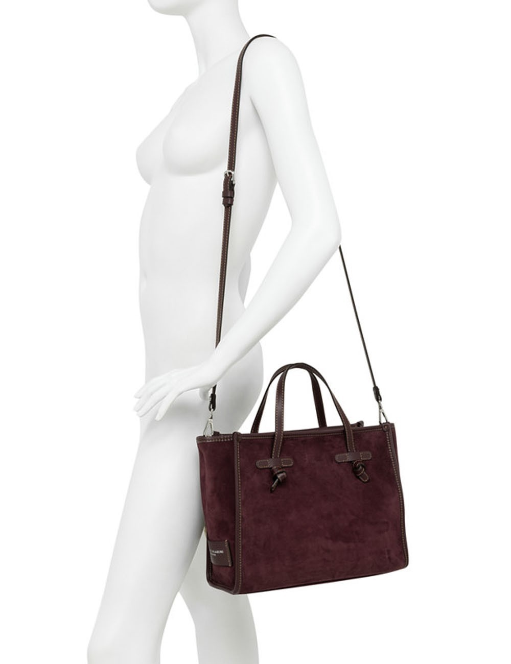 Borsa a tracolla scamosciata MISS MARCELLA 32 COGNAC